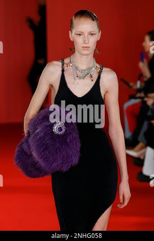 DAVID KOMA Herbst-Winter 2023-2024 Runway während der London Fashion Week am 2023. Februar in London; UK 18/02/2023 Stockfoto