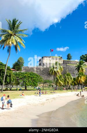 Fort Saint-Louis und La Francoise Beach, Fort-de-France, Martinique, kleine Antillen, Karibik Stockfoto