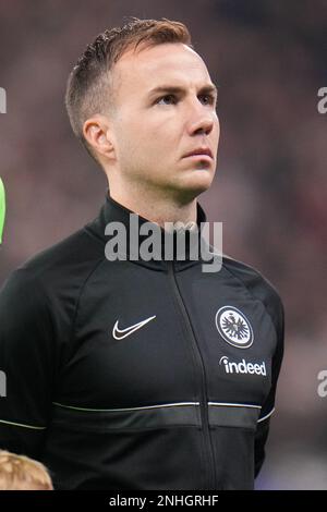 FRANKFURT, DEUTSCHLAND - FEBRUAR 21: Mario Gotze von Eintracht Frankfurt während der UEFA Champions League Runde von 16. Leg 1 Spiel zwischen Eintracht Frankfurt und SSC Neapel im Frankfurter Stadion am 21. Februar 2023 in Frankfurt (Foto von Rene Nijhuis/Orange Pictures) Guthaben: Orange Pics BV/Alamy Live News Stockfoto