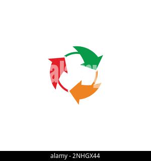 Eingebundene Kreispfeile farbenfroher Vektor für das Bewegungslogo Stock Vektor