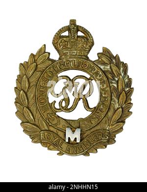 Ein Mützenabzeichen der Royal Engineers Miliz. Stockfoto