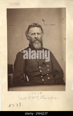 General Philip St. George Cooke Mathew Brady aus dem 19. Jahrhundert, Quartermaster und andere Bürgerkriegsfotos Stockfoto