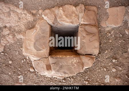 Kiva Chimney Hole im Square Tower House in Mesa Verde Stockfoto