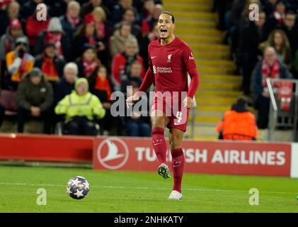 Liverpool, Großbritannien. 21. Februar 2023. Während des UEFA Champions League-Spiels in Anfield, Liverpool. Der Bildausdruck sollte lauten: Andrew Yates/Sportimage Credit: Sportimage/Alamy Live News Stockfoto