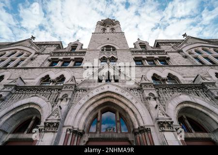 Zollhaus Nashville, historisches Regierungsgebäude, viktorianischer gotischer Architekturstil, erstes Postamt in Nashville Stockfoto