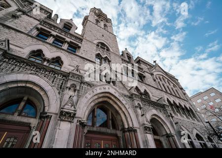 Zollhaus Nashville, historisches Regierungsgebäude, viktorianischer gotischer Architekturstil, erstes Postamt in Nashville Stockfoto