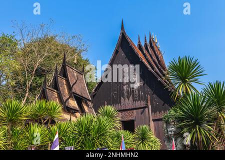 Baan Dam Museum, auch bekannt als Black House Museum, in Chiang Rai, Thailand Stockfoto