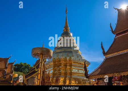 Stupa im Wat Phra, dieser Doi Suthep in Chiang Mai, Thailand Stockfoto