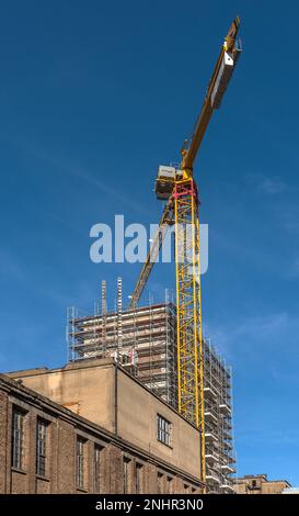 Umbau und Restaurierung eines alten Fabrikstandortes in Wohnungen Stockfoto