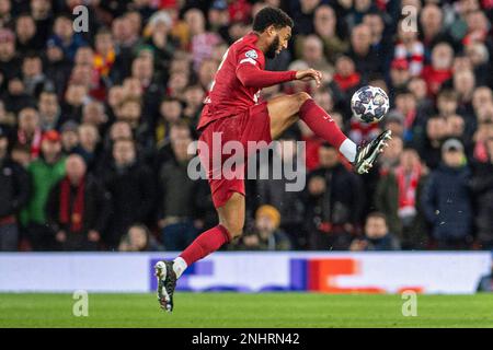 Liverpool, Großbritannien. 21. Februar 2023. UEFA Champions League-Runde 16 Spiel Liverpool gegen Real Madrid in Anfield, Liverpool. Foto: Dienstag, 21. Februar 2023. 900/Cordon Press Kredit: CORDON PRESS/Alamy Live News Stockfoto