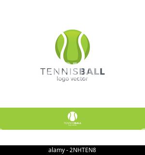 Vektordarstellung Des Logos Für Tennisball. Ballsymbol. Tennisclub Stock Vektor