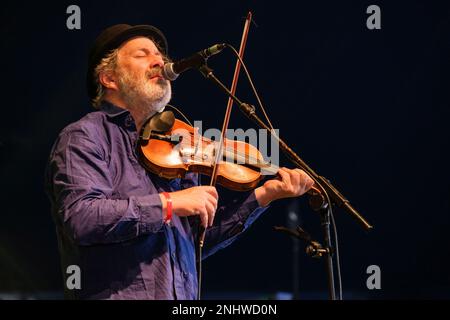 Steve Wickham tritt beim Wickham Festival in Hampshire auf. 5. August 2022 Stockfoto