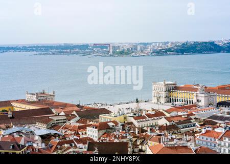 Lissabon: Praca do comercio Stockfoto