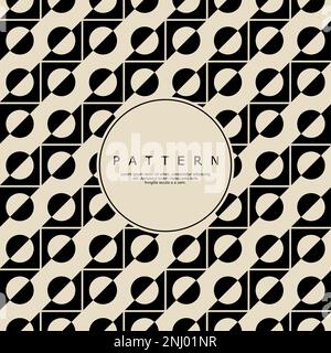 Luxury Circle Halbton abstrakter Mustervektor. Design mit rundem und quadratischem Muster. Stock Vektor