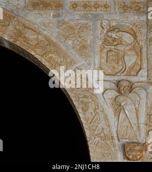 Interior de la Abadía de Sant Miquel de Cuixà, siglo IX Stockfoto