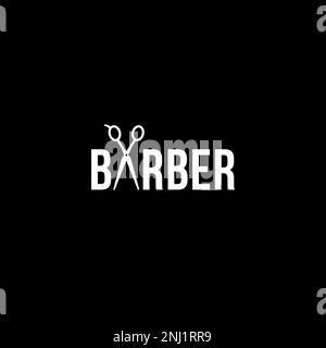Barber Logo oder Wortmarke Stock Vektor