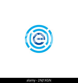 Logo mit dem Buchstaben E oder Icon-Design Stock Vektor