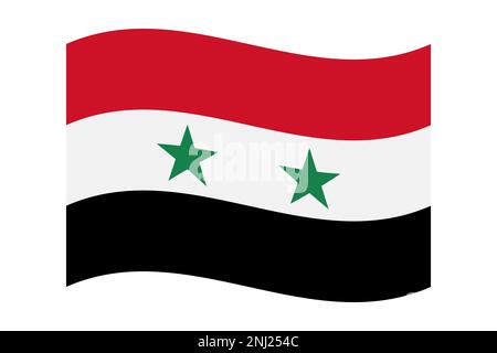 Nationalflagge Syriens, Vektorbild. Stock Vektor