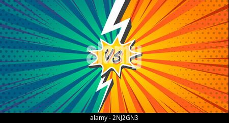 Vergleich Retro Grün Orange Vektorhintergrund Stock Vektor