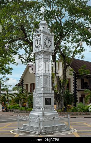 Victoria Clocktower, Victoria, Mahe Island, Seychellen Stockfoto