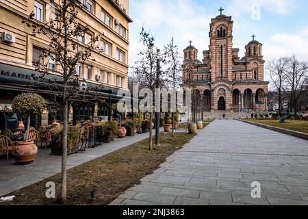 St. Markuskirche, serbisch-orthodoxe christliche Kirche in Belgrad, Serbien. Stockfoto