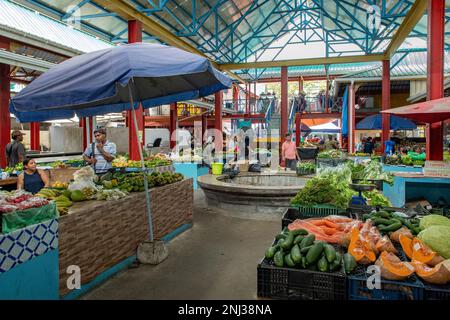 Sir Selwyn Selwyn-Clarke Markt, Victoria, Mahe Island, Seychellen Stockfoto