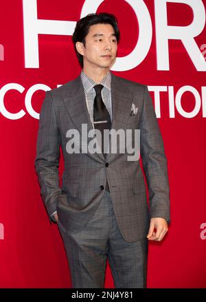 Seoul, Südkorea. 22. Februar 2023. Der südkoreanische Schauspieler Gong Yoo nimmt am 22. Februar 2023 an einer Fotokonferenz für die Eröffnungsveranstaltung Tom Ford Beauty in Seoul, Südkorea, Teil. (Foto: Lee Young-ho/Sipa USA) Guthaben: SIPA USA/Alamy Live News Stockfoto