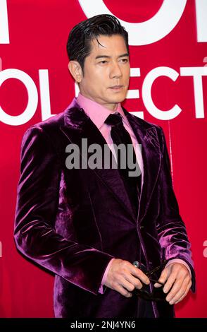 Seoul, Südkorea. 22. Februar 2023. Der Schauspieler aus Hongkong, Aaron Kwok, nimmt am 22. Februar 2023 an einer Fotokonferenz für die Tom Ford Beauty-Veranstaltung in Seoul, Südkorea, Teil. (Foto: Lee Young-ho/Sipa USA) Guthaben: SIPA USA/Alamy Live News Stockfoto