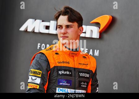 Sakhir, Bahrain. 22. Februar 2023 Oscar Piastri (AUS) McLaren. Formula One Testing, Preparations, Mittwoch, 22. Februar 2023. Sakhir, Bahrain. Stockfoto