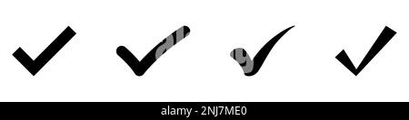 Schwarzes Häkchen im Hintergrund Stock Vektor