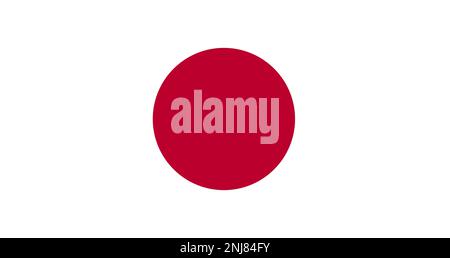 Vektor der japanischen Flagge. Stock Vektor