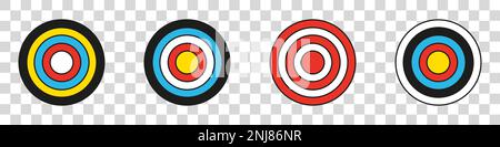 Bogenschießziel mit Pfeil. Vektordarstellung Stock Vektor