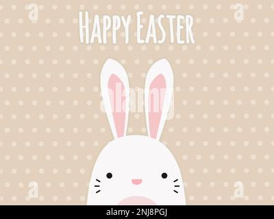 Frohe Osterpostkarte. Osterhase. Vektorpostkarte für Ostern. Stock Vektor