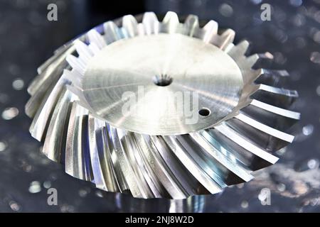 Metallprobe für spiralförmiges Kegelrad Stockfoto
