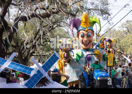 Die Rex-Parade ist alljährlich fester Bestandteil der Mardi Gras Rex-Parade. Stockfoto