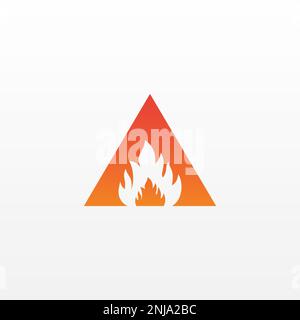 Flammenbuchstabe Eine Logo-Design-Vektorvorlage. Attraktives Logo-Design Für Branding Von Unternehmen Mit Brandflammen. Stock Vektor