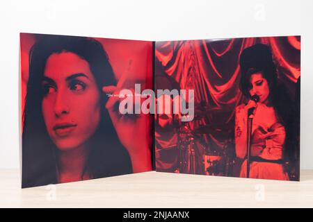 Subcarpathia, Polen - Februar 2023, Amy Winehouse bei der BBC Limited 3LP veröffentlicht 2012 - Cover der Vinyl Record Collection, Beautiful Longplay Stockfoto