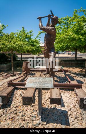 Der historische Zug Yard in Flagstaff, AZ Stockfoto