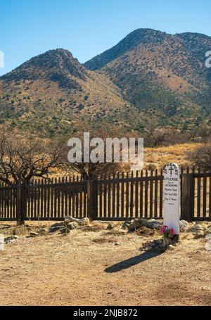 Der alte Friedhof an der Fort Bowie National Historic Site im Südosten Arizonas Stockfoto