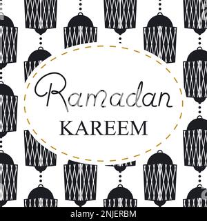 Ramadan Kareem Arabisches Muslimisches Muster Für Paket, Hintergrundsilhoette Vektordarstellung Stock Vektor