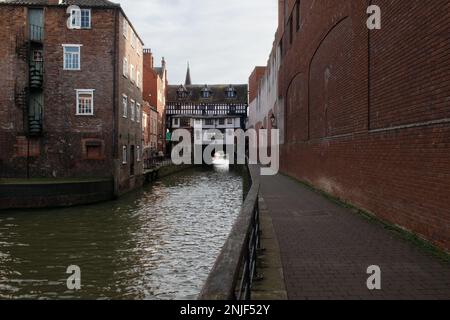 Lincoln's High Bridge, Lincolnshire, England, Großbritannien Stockfoto