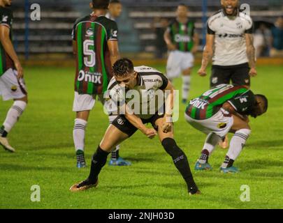 Teresina, Brasilien. 22. Februar 2023. PI - Teresina - 02/22/2023 - COPA DO NORDESTE 2023, FLUMINENSE-PI X CEARA - Castilho-Spieler von Ceara feiert sein Tor bei einem Spiel gegen Fluminense-PI im Lindolfo Monteiro Stadion für die Copa do Nordeste Championship 2023. Foto: Aldo Carvalho /AGIF/Sipa USA Kredit: SIPA USA/Alamy Live News Stockfoto