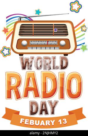 Illustration des World Radio Day Banners Stock Vektor
