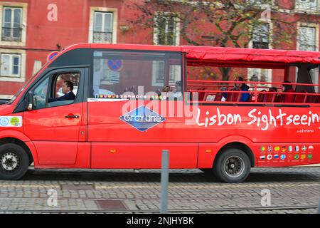 Lissabon Sightseeing Bus Portugal Stockfoto