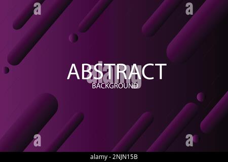 Violetter minimaler geometrischer Hintergrund. Dynamische Formzusammensetzung. Stock Vektor