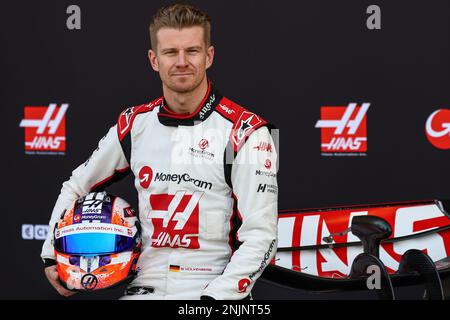 Sakhir, Bahrain, 23.02.2023. Nico Hulkenberg (GER) Haas VF-23. 23.02.2023. Formel-1-Test, Sakhir, Bahrain, Erster Tag. Das Foto sollte wie folgt lauten: XPB/Press Association Images. Stockfoto