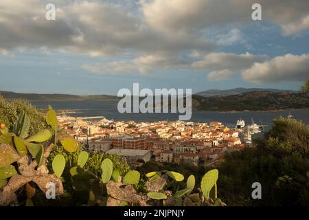 Blick über die Insel La Maddalena und den Archipel des Nationalparks La Maddalena, Sardinien, Italien Stockfoto