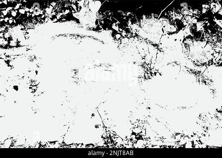 Schwarz-weiße fleckige Textur, künstlerische und natürliche Textur mit Vektor-EPS-Format. Stock Vektor