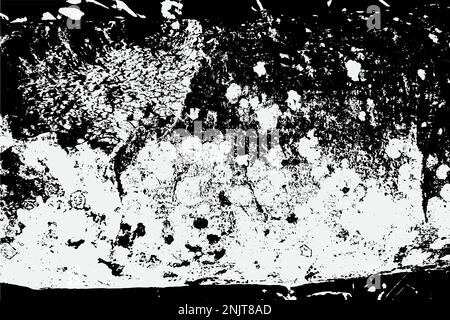 Schwarz-weiße fleckige Textur, künstlerische und natürliche Textur mit Vektor-EPS-Format. Stock Vektor