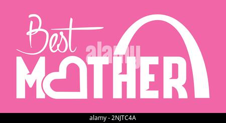 Beste Mutter. Begrüßung zum Muttertag. Stock Vektor